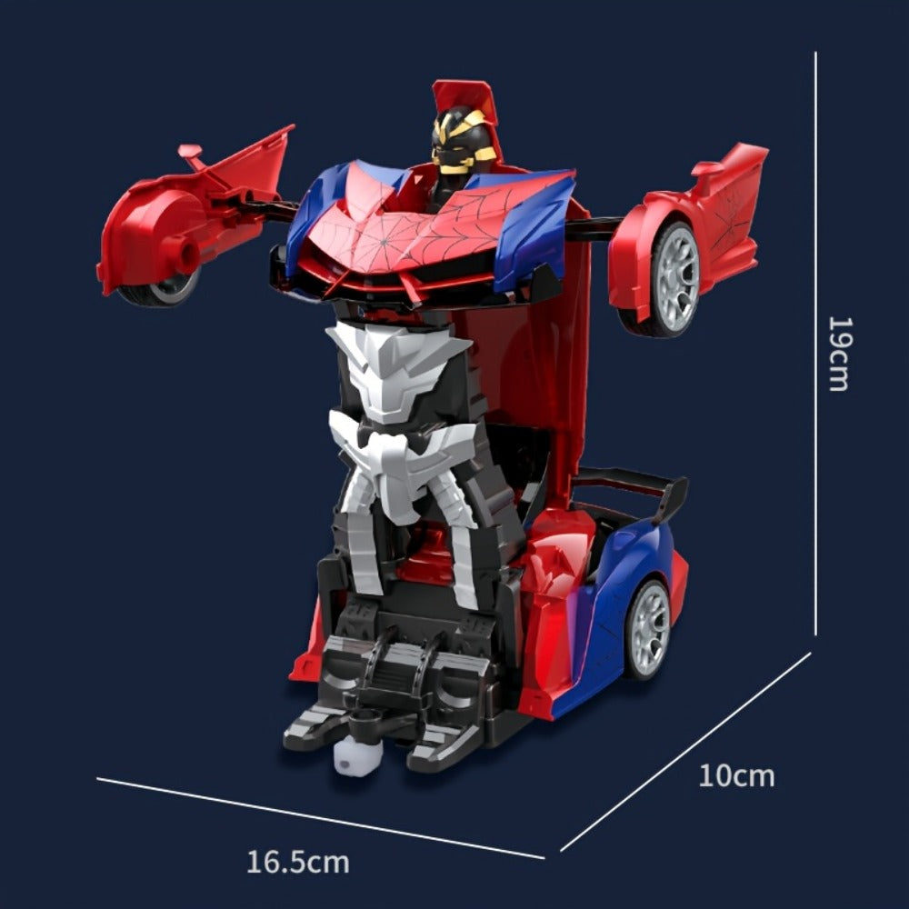 Robot Deformation Car for Kids 1:18 Blue & Red, One-Button Transform Remote Control Stunt Vehicle — image 11