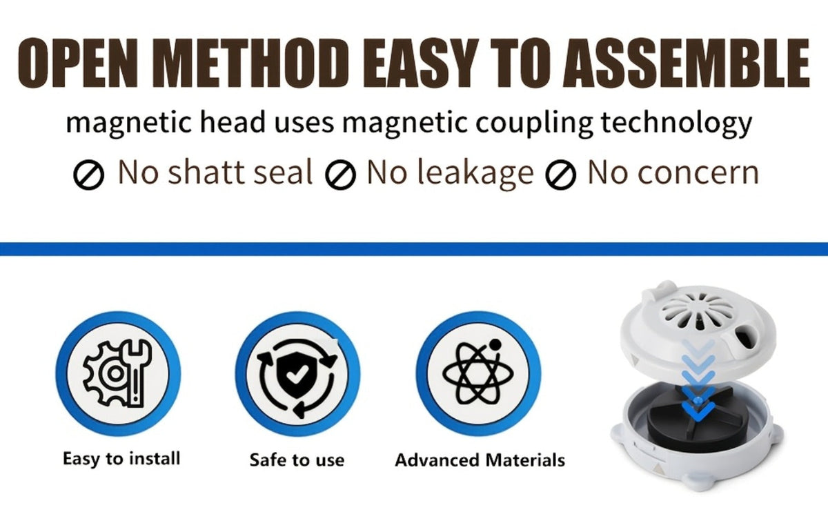 Pipeless Jet Motor Replacement for Pedicure Spa Chair – Magnetic Jet Head with Propeller & Cap, Model P153 — image 8