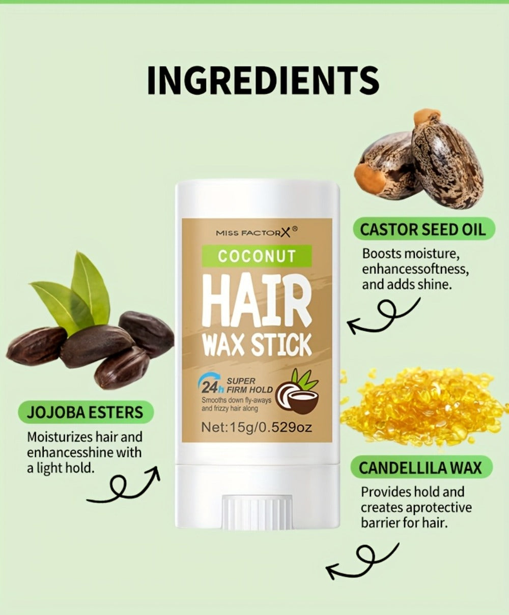Hair Wax Stick 5 Pack Flyaway Control Edge Control with Jojoba Oil for Home, Travel and Salon Hair Styling — image 17