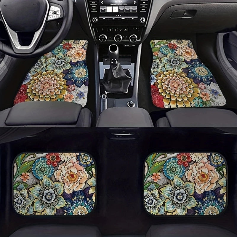 Vintage Bohemian Style Car Floor Mat Carpet