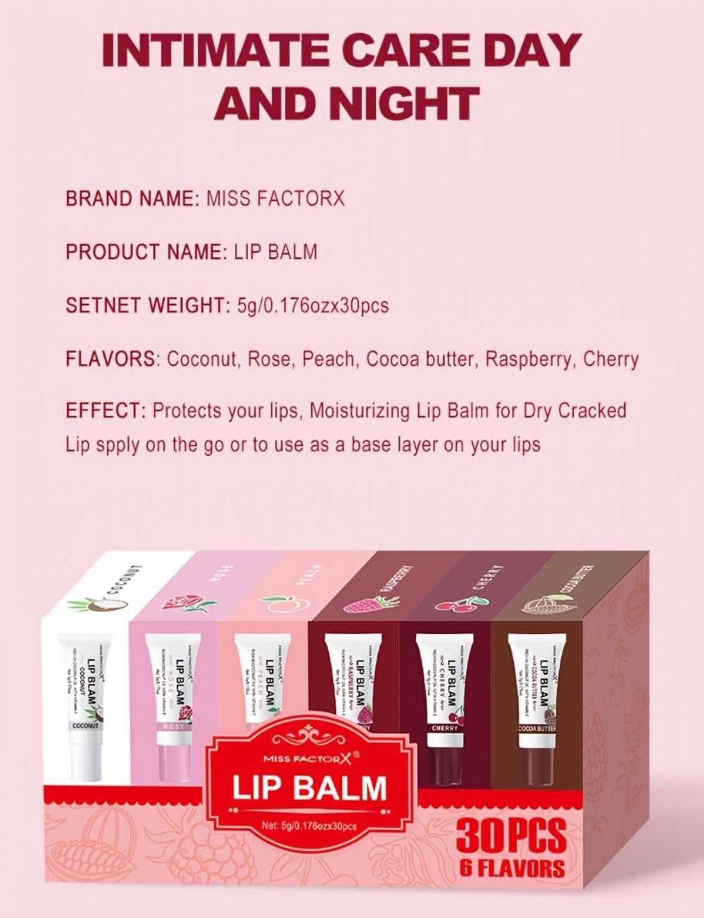 30-Piece Lip Gloss Gift Box Set, 6 Glossy Shades Waterproof Anti-Transfer Liquid Lipstick, High-Shine Lip Color for Women — i