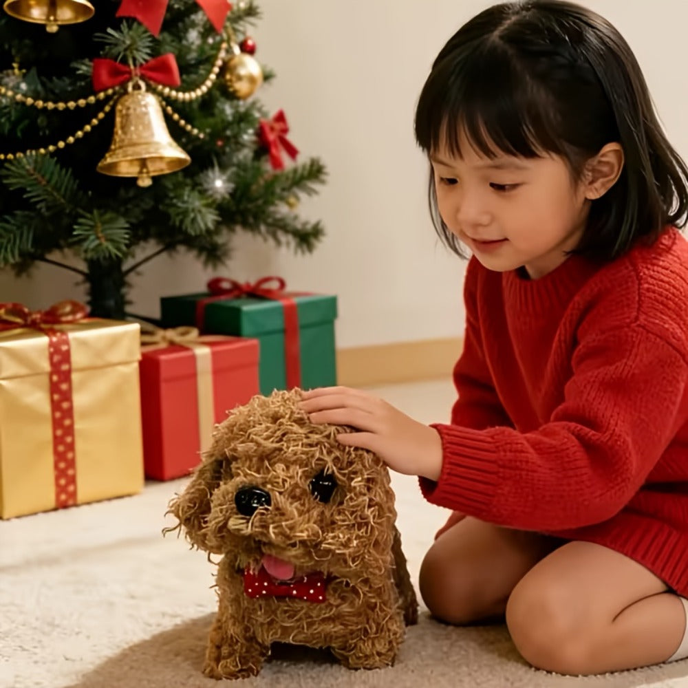 Brown Electronic Plush Puppy Toy with Walking, Barking and Tail-Motion Icons in a Single Boxed Option — image 7