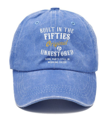 Washed Cotton Printed Distressed Vintage Dad Men's Baseball Cap
