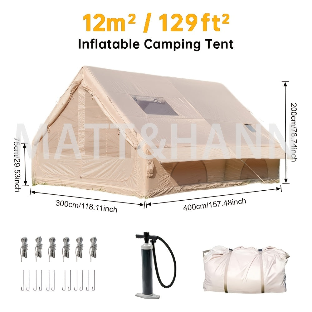 Inflatable Camping Tent 4-8 Person Air Cabin Glamping UV Protection for Garden, Patio and Yard Use — image 5