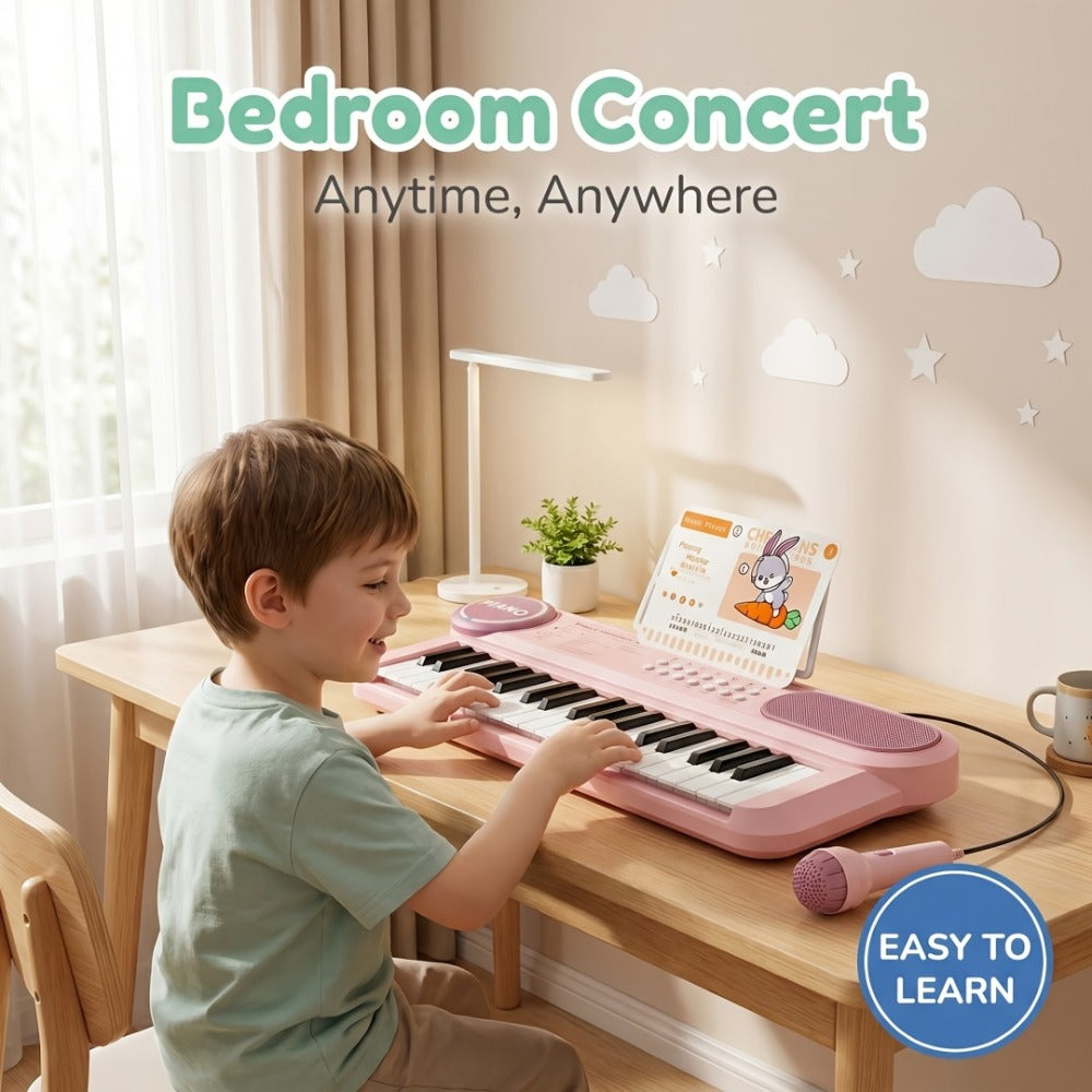 Kids Electronic Keyboard Piano 37 Keys with Microphone, Multi-Function Musical Instrument Toy for Children — image 1