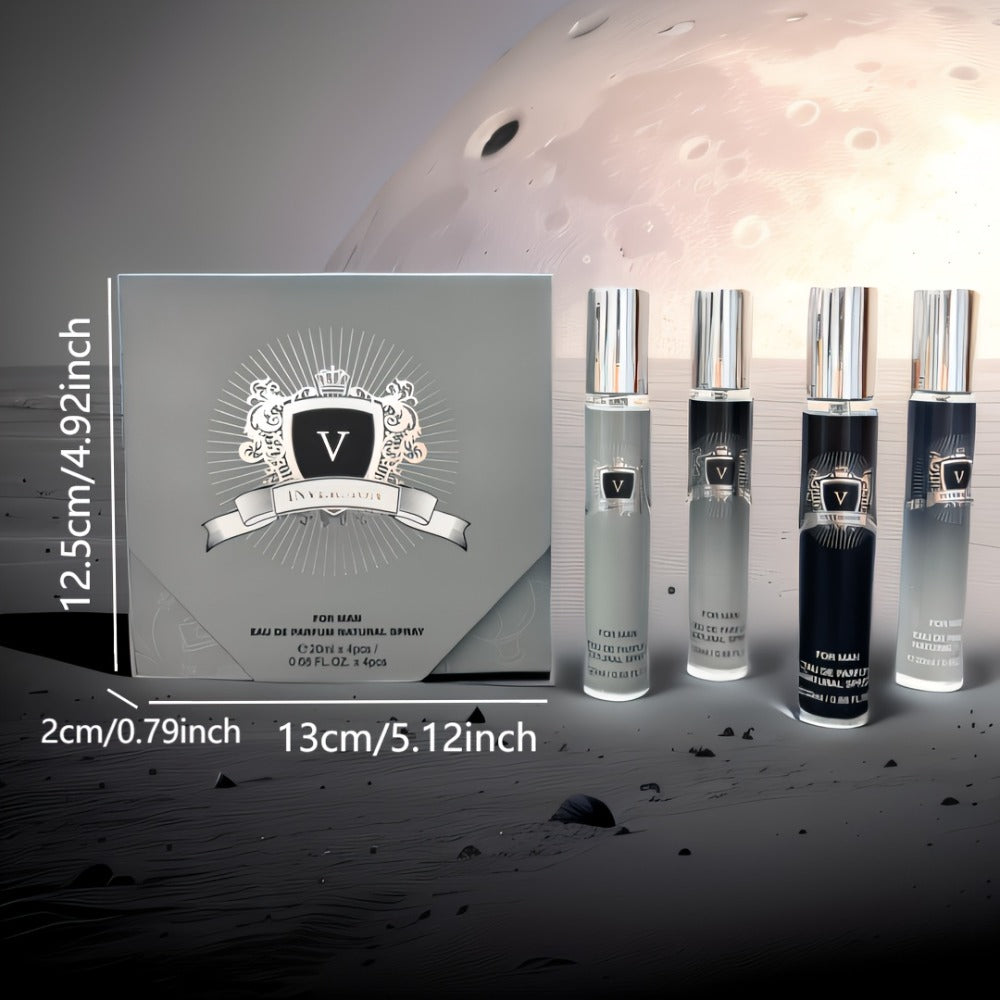 Perfume Gift Set for Women 4 Pieces – Mini Travel Fragrance Set Long Lasting, Unisex Cologne Spray Portable Gift Box for Moth