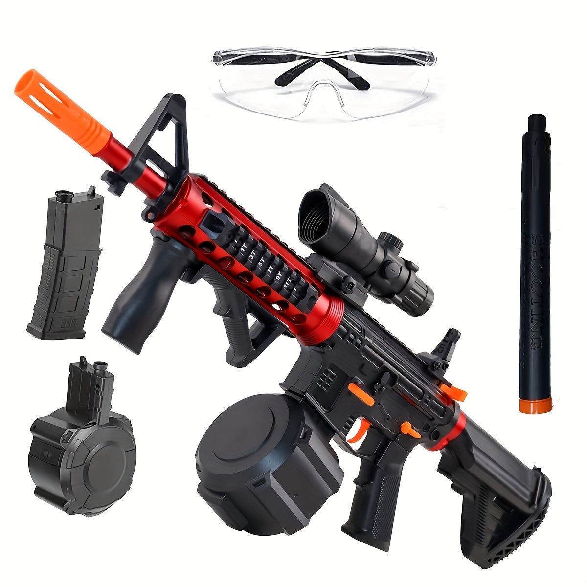 High-Performance Rechargeable Electric Splash Ball Toy Gun, USB Charge Portable Combat Outdoor Shooting Rifle for Kids Boys T