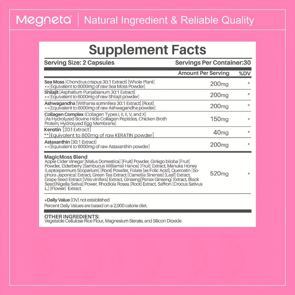 Women's Multivitamin 20-in-1 with Sea Moss, Shilajit & Ashwagandha, Daily Energy, Hormonal Balance — image 2