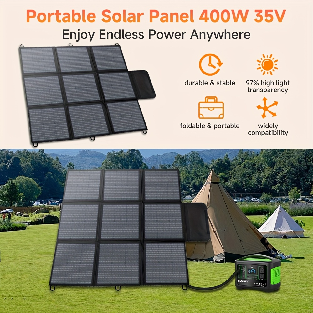 Foldable Solar Panel 120W 200W 300W 400W 22.5% High Efficiency Monocrystalline Portable Outdoor for Garden, Pathway and Patio