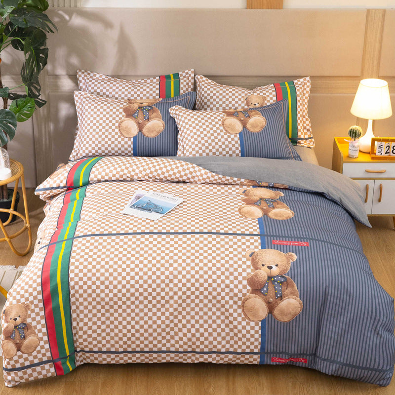 Cotton Winter Linen Quilt Cover Bedding Set