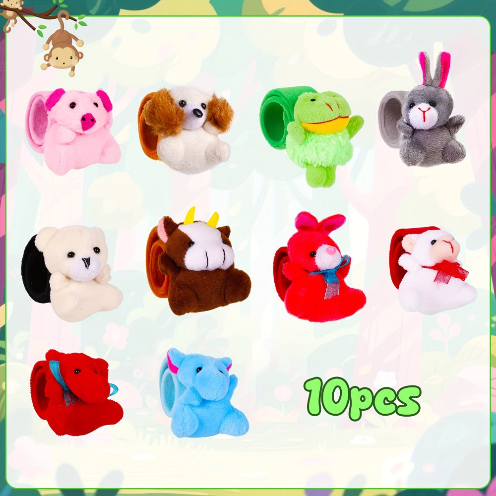 Plush Animal Slap Bracelet Assortments in 6-, 10-, 15- or 30-Piece Checkout Packs for Party Favors — image 7