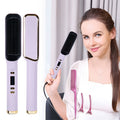 Four-Color Electric Hair Straightener Brush with Digital Display, Temperature Buttons and 10.6-Inch Body — image 1