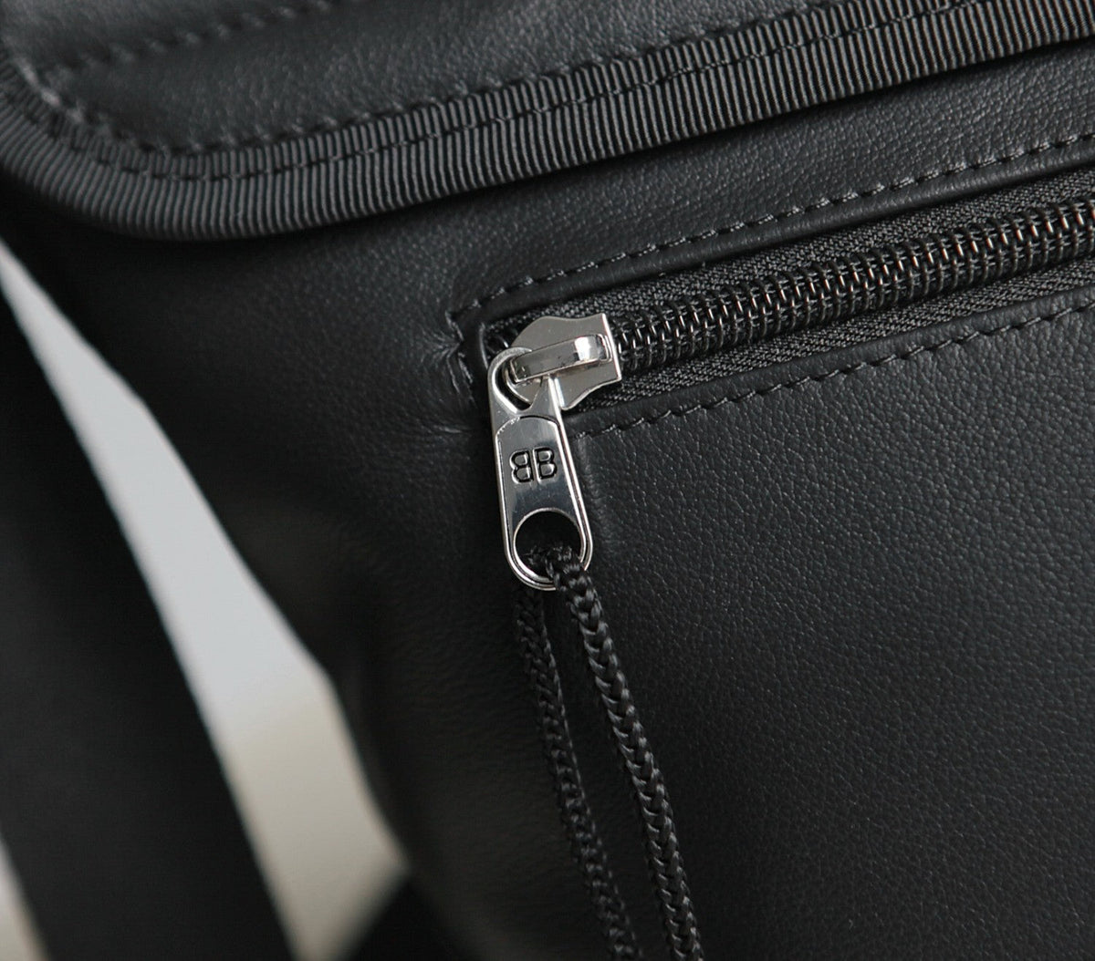 Balenciaga Men's Letter Print Black Calfskin Single Shoulder Crossbody Bag Bags #77712