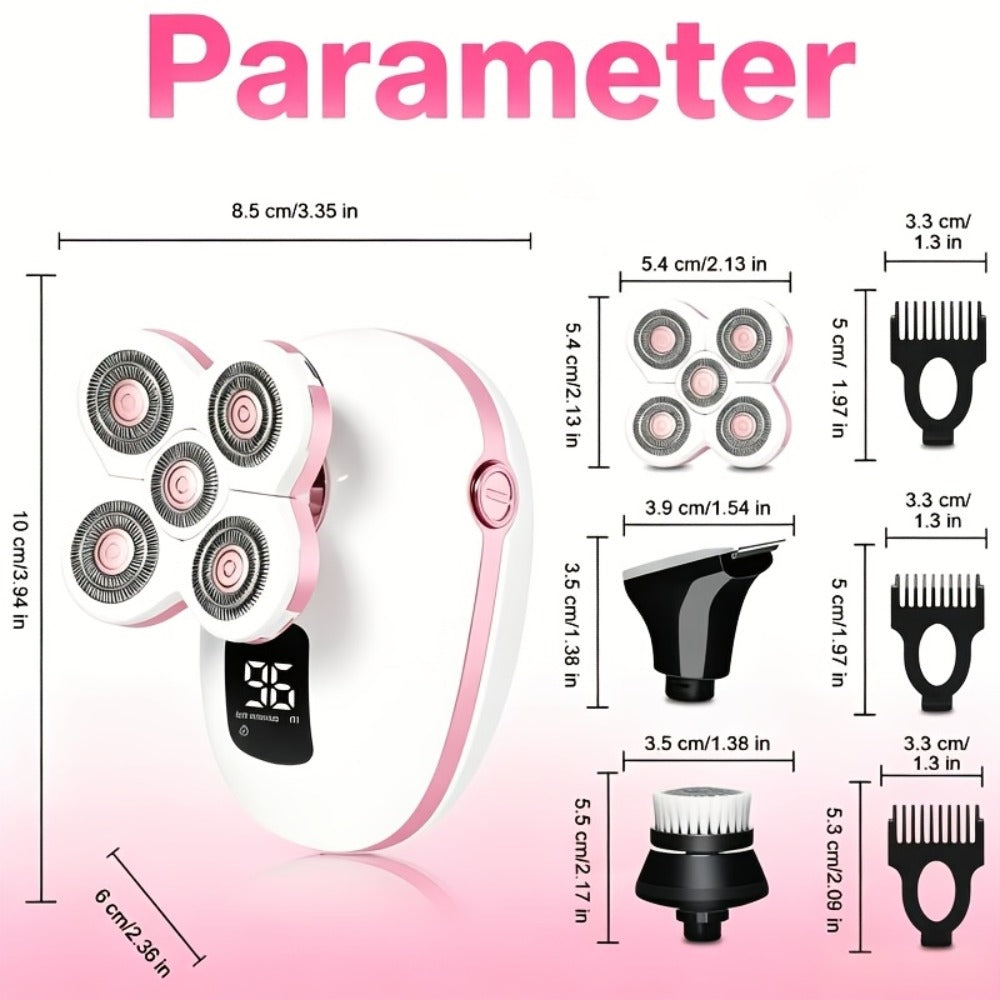 Electric Shaver IPX6 Floating Rotary Head with Type-C Charging, LED Display and Five Listed Set or Head Options — image 15