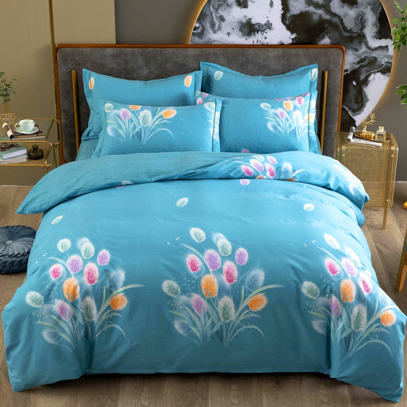 Cotton Winter Linen Quilt Cover Bedding Set