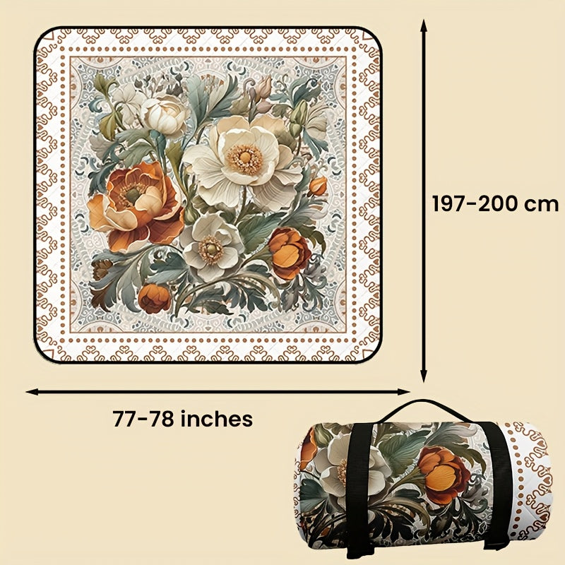 Large Padded Picnic Blanket with Roll-Up Carry Straps and Five Evidence-Bound Pattern Options — image 10