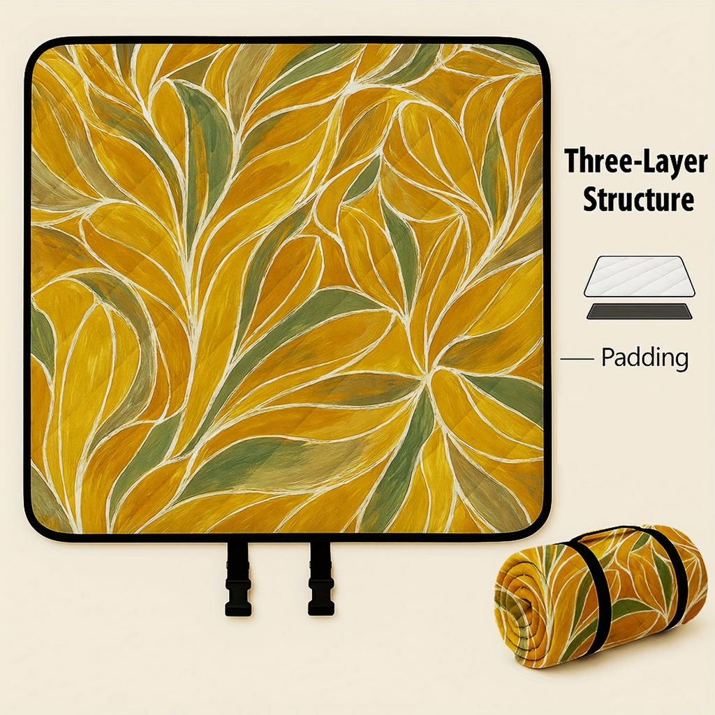 Large Padded Picnic Blanket with Roll-Up Carry Straps and Five Evidence-Bound Pattern Options — image 5