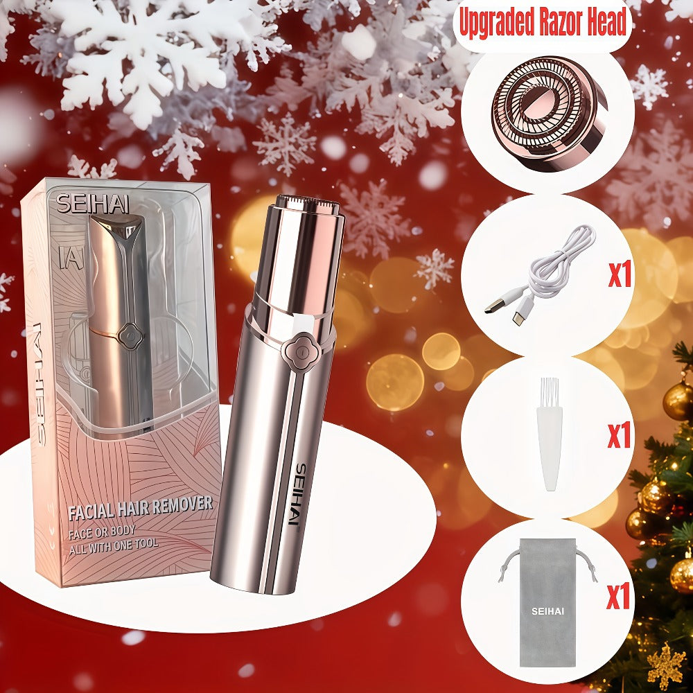 Electric Shaver for Women USB Rechargeable Epilator Hair Remover Face Bikini Legs Arms, for Everyday Face, Beard and Body Gro