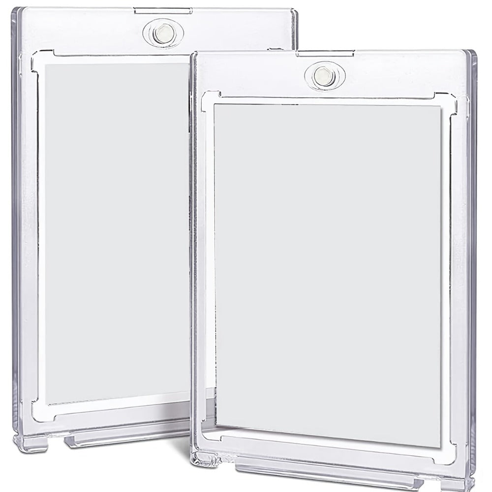 30pt Magnetic Card Holders 30/60 Pack – Clear Hard Plastic One-Touch Trading Card Cases, Protective Display Holders for Baseb