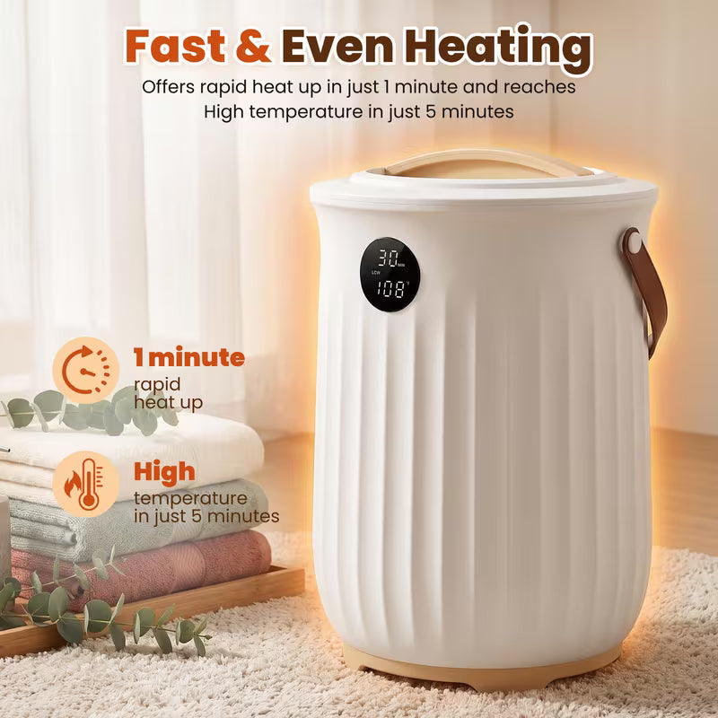 5.28-Gallon Large Towel Warmer Bucket with LED Display and Timer