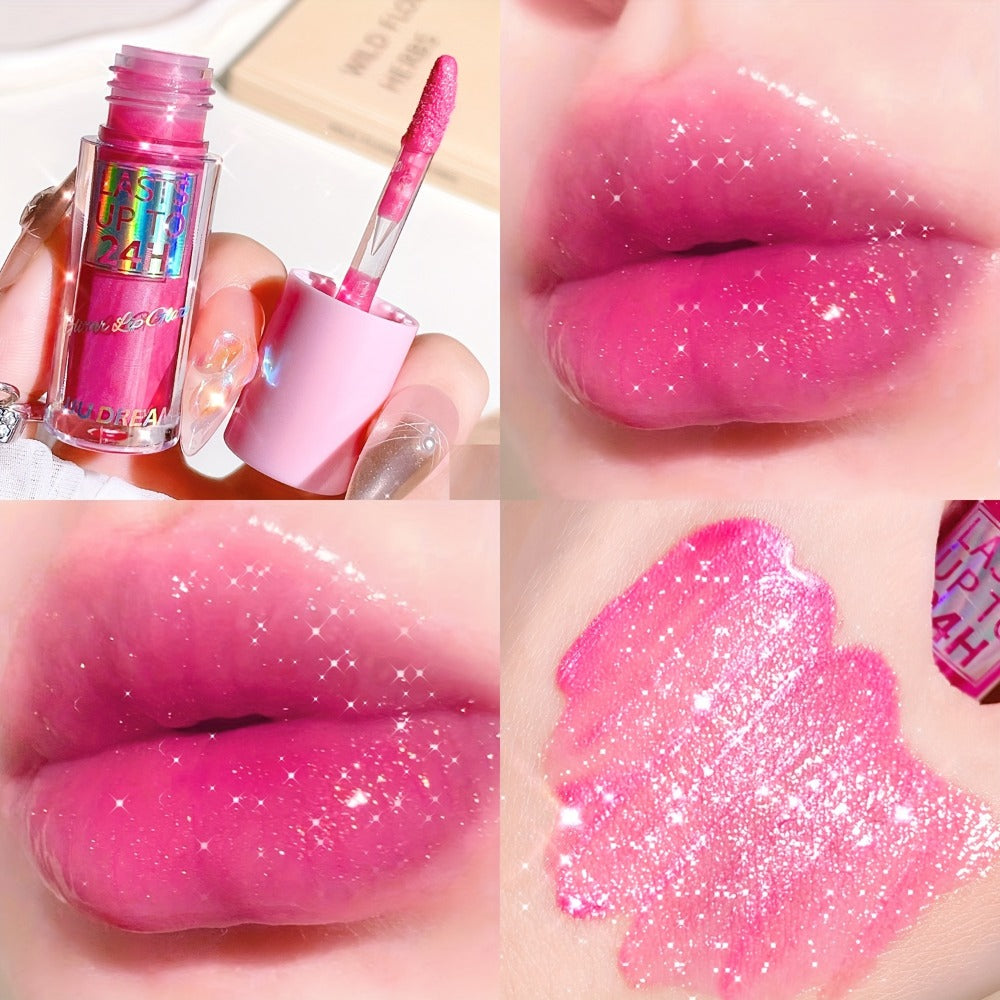 24H Waterproof Glitter Lip Gloss & Lip Stain Set 3PCS, Lip Oil Formula, for Makeup, Travel and Everyday Vanity Use — image 14