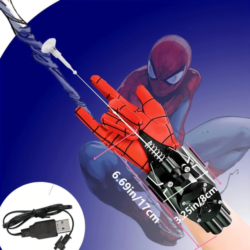 Superhero Web Shooter Toy for Kids, 9.4 Ft Rope Launcher, USB Rechargeable, Spider Hero Role Play Gift for Boys & Girls — ima