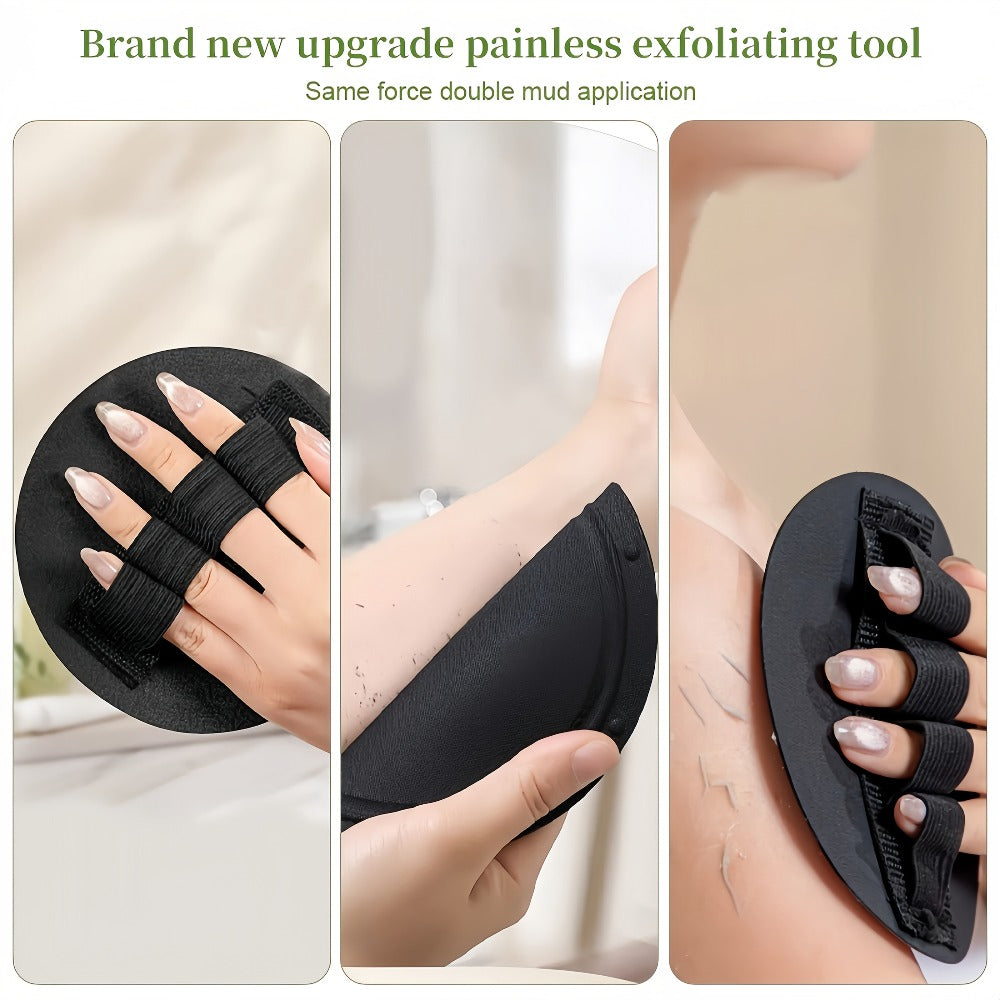 Mandelic Acid AHA Exfoliating Gel & Five-Finger Mud Scrubber Glove 2-Piece Set for Bath Time, Home Spa and Personal Care — im