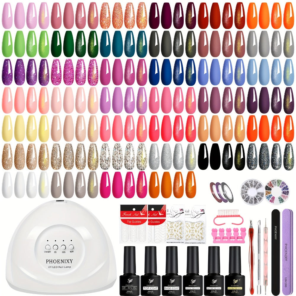 61-Piece Gel Nail Polish Kit with UV LED Lamp, 40 Color Bottles, Base and Top Coats and Manicure Tools — image 1