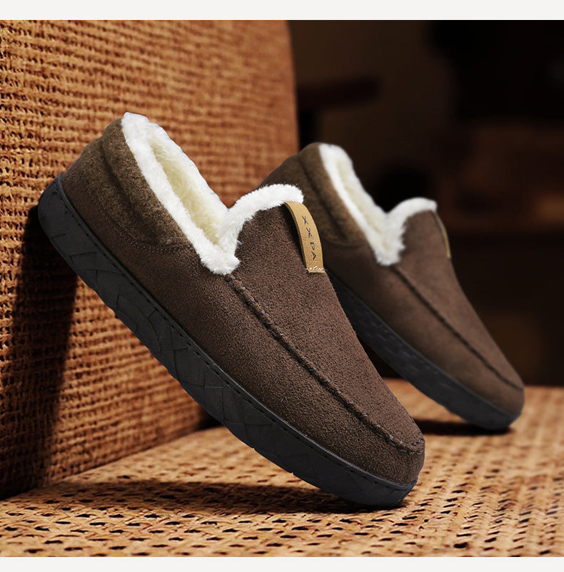New Mens Slip-on Snow Boots With Fleece Lining For Extra Warmth In Winter