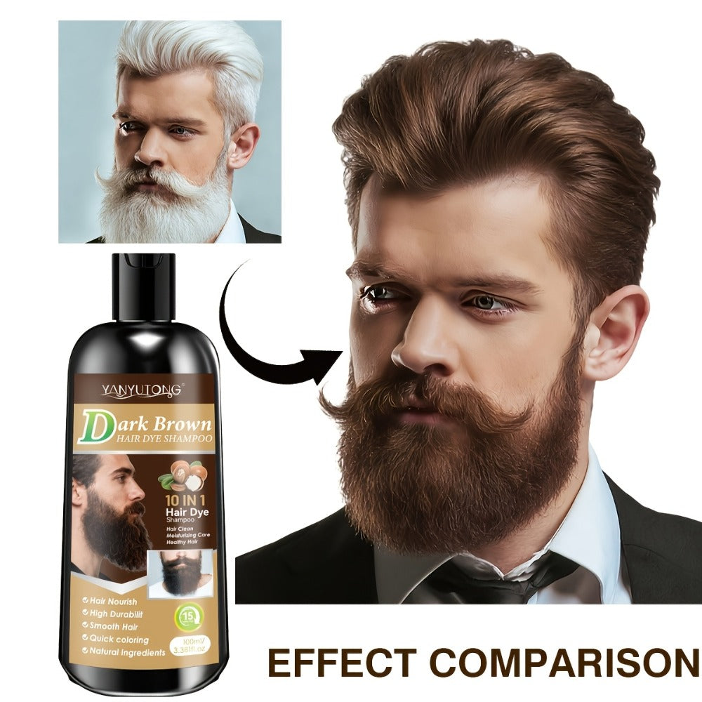 Color Shampoo for Beard & Hair, Natural Plant Dye Formula, Ammonia-Free Quick Gray Coverage — image 5