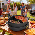 1.06-Gallon Dual-Temp Electric Hot Pot with Divider