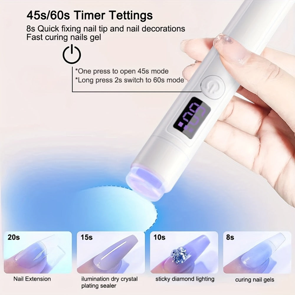 Rotating Stand LED Nail Lamp with Adjustable Stand Bracket, 45s/60s Timer Display and USB Power — image 8