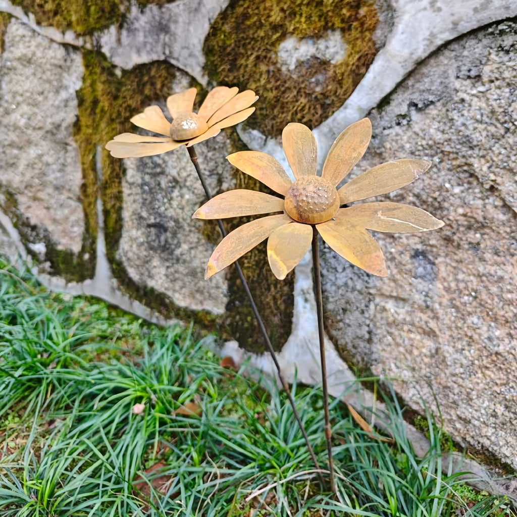 Rustic Metal Daisy Garden Stake with Chamomile or Daisy Flower Style for Pots, Beds and Yard Displays — image 12
