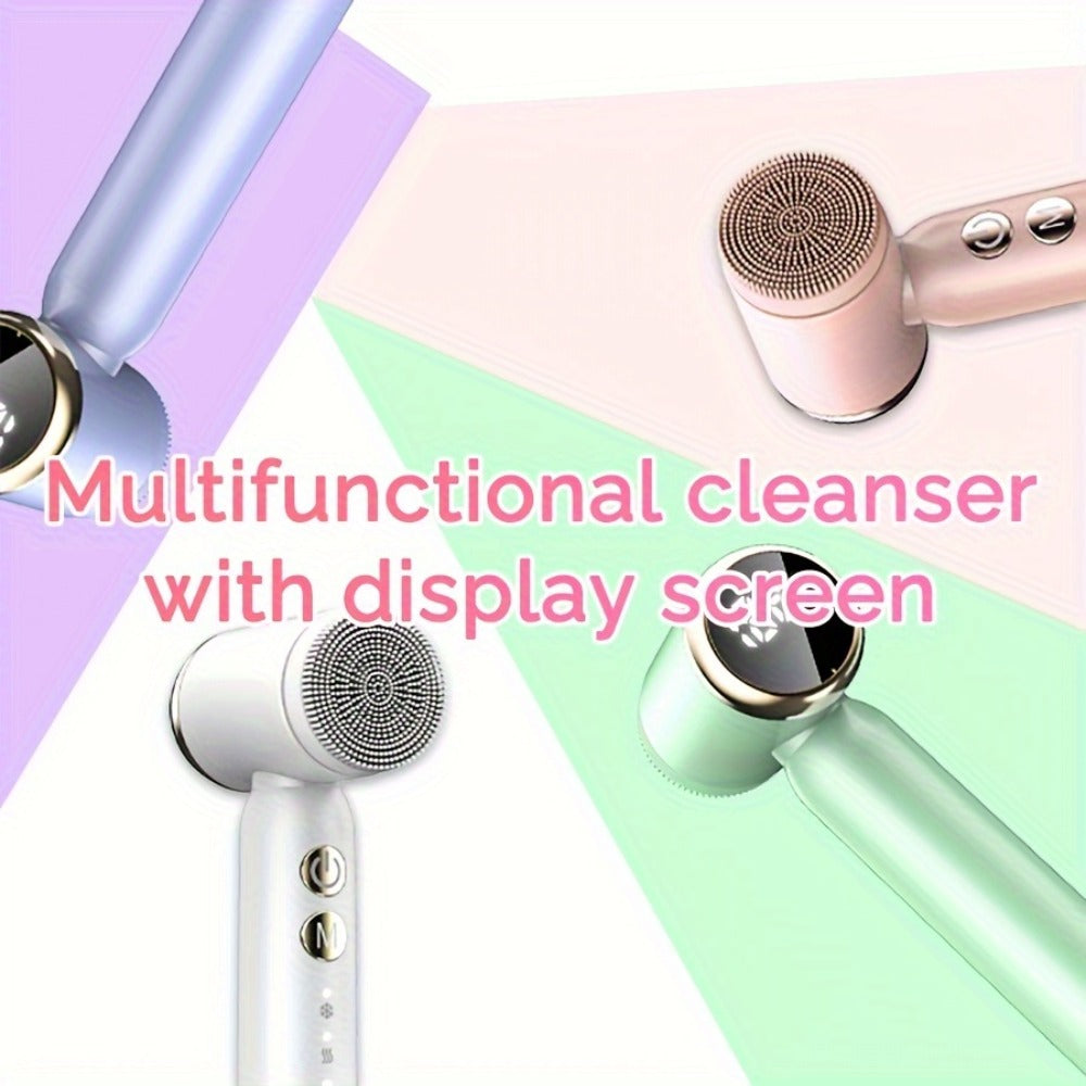 EMS Microcurrent Face Massager Device V-Face Lifting Double Chin Reducer Neck Rejuvenation 6-in-1 Brush Heads for Home or Sal