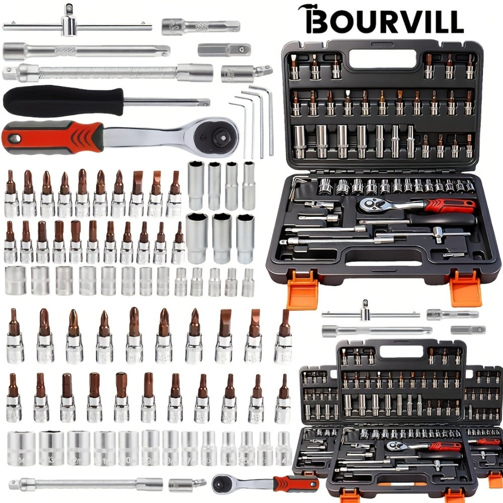 52-Piece Professional Tool Set – Multi-Function Home & Car Repair Toolkit with Portable Toolbox, Ideal Gift for DIY Enthusias