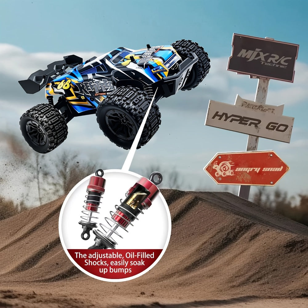 Remote Control Car, Red 4WD Monster Truck with 2.4GHz Control, Large Off-Road Tires and Four-Wheel Drive Layout — image 5