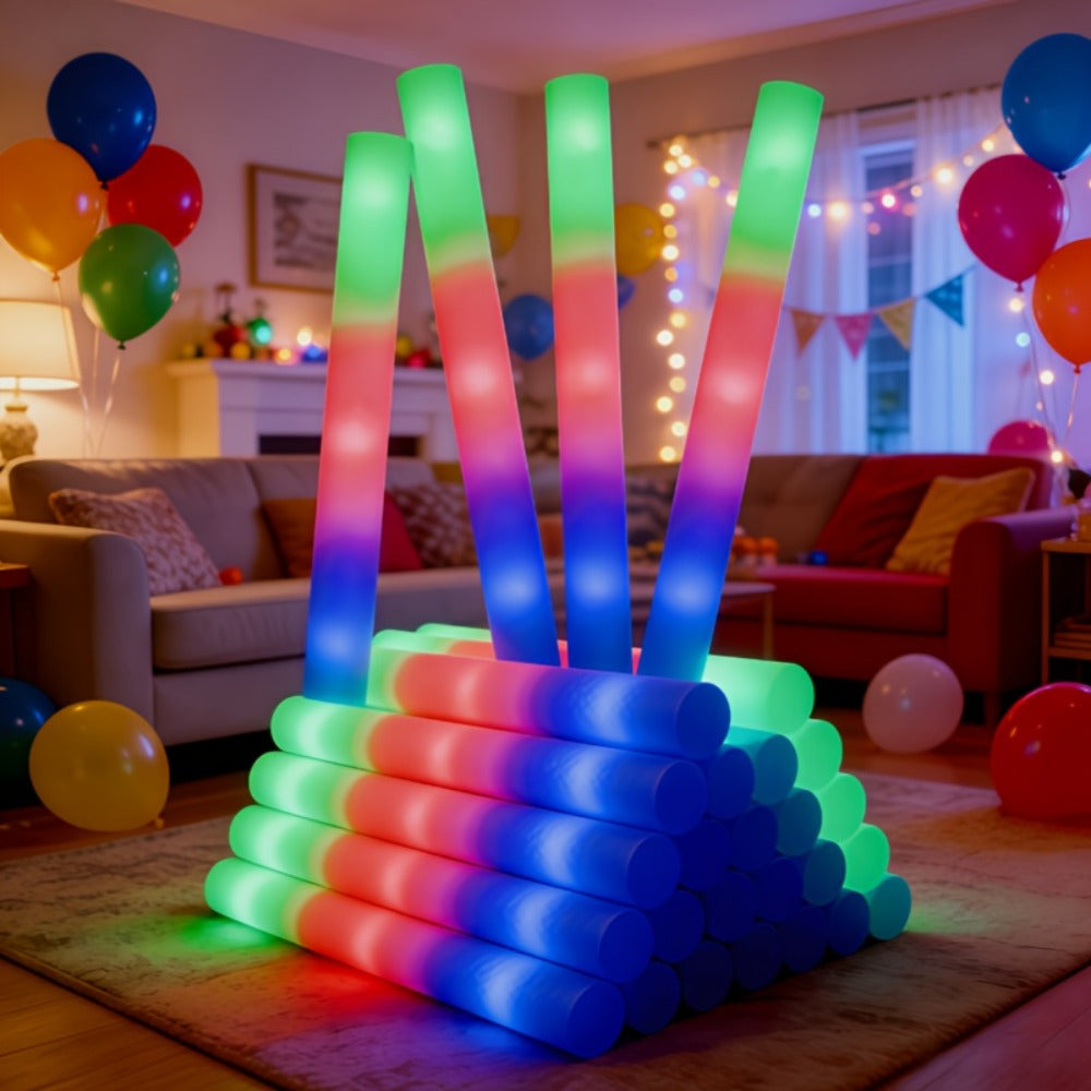 LED Light Up Foam Glow Wands 27/30 Pack with the Listed Color, Size or Set Options for Everyday Use — image 2