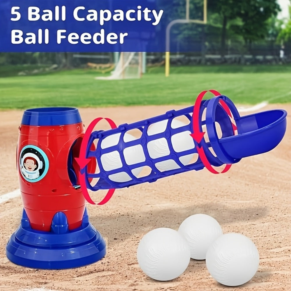 Kids Baseball Pitching Machine Toy Set, Children's Baseball Trainer with Bat, Ball Machine & 10 Balls — image 5
