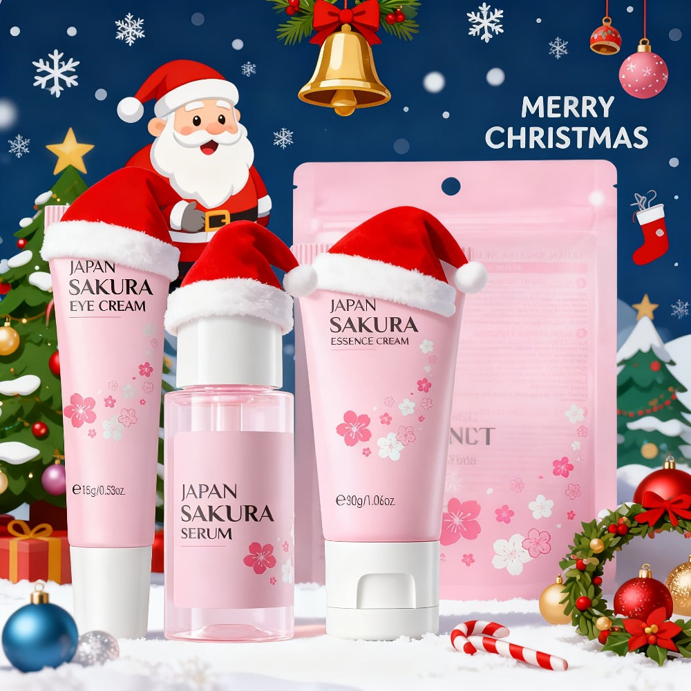 Sakura Skincare Gift Set with Mini and Full Routine Options, Pink Packaged Facial-Care Items and Accessories — image 1