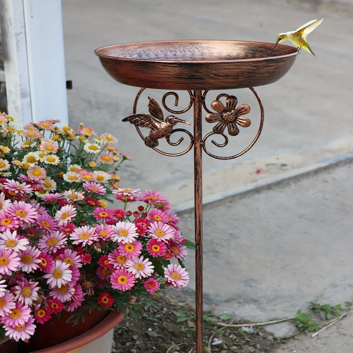Bird Feeder Cast Iron Vintage, Bird Bath Garden Outdoor Yard Decor for Garden, Yard and Pest Management — image 6