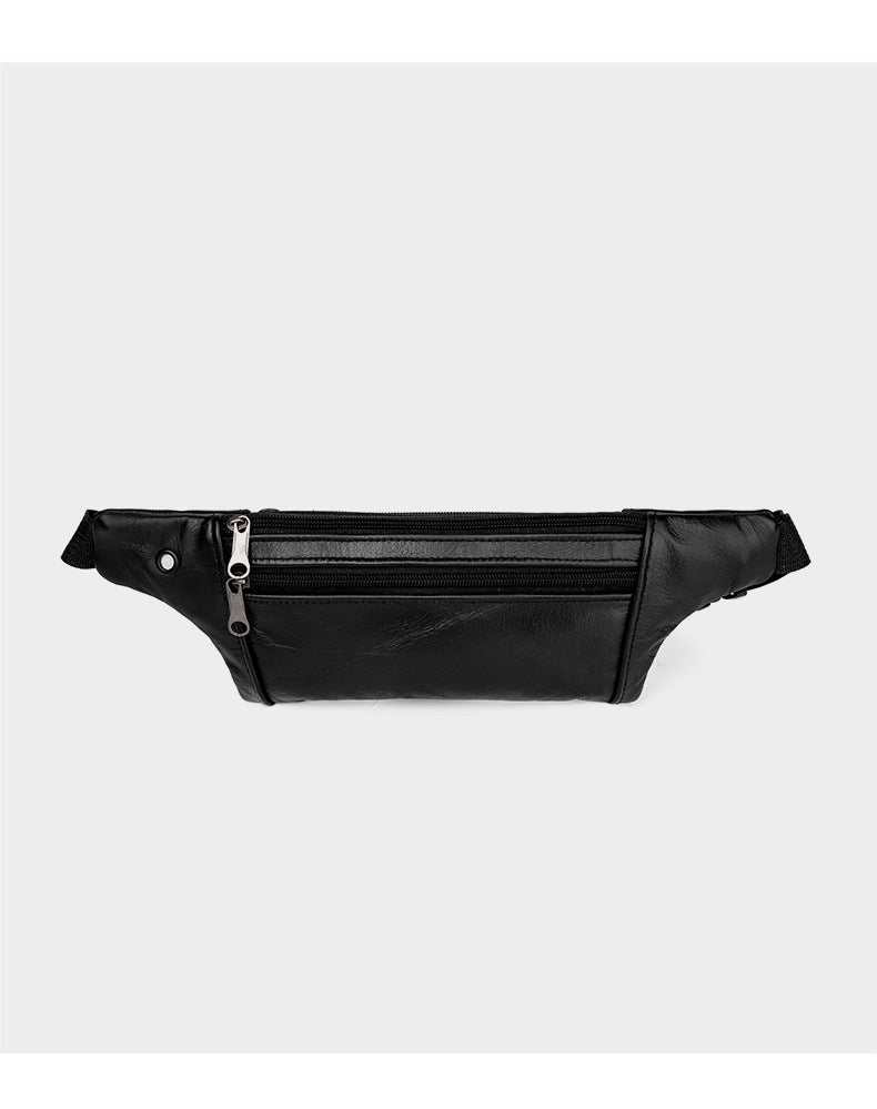 Genuine Leather Sports Waist Pack For Men, Invisible Running Pack