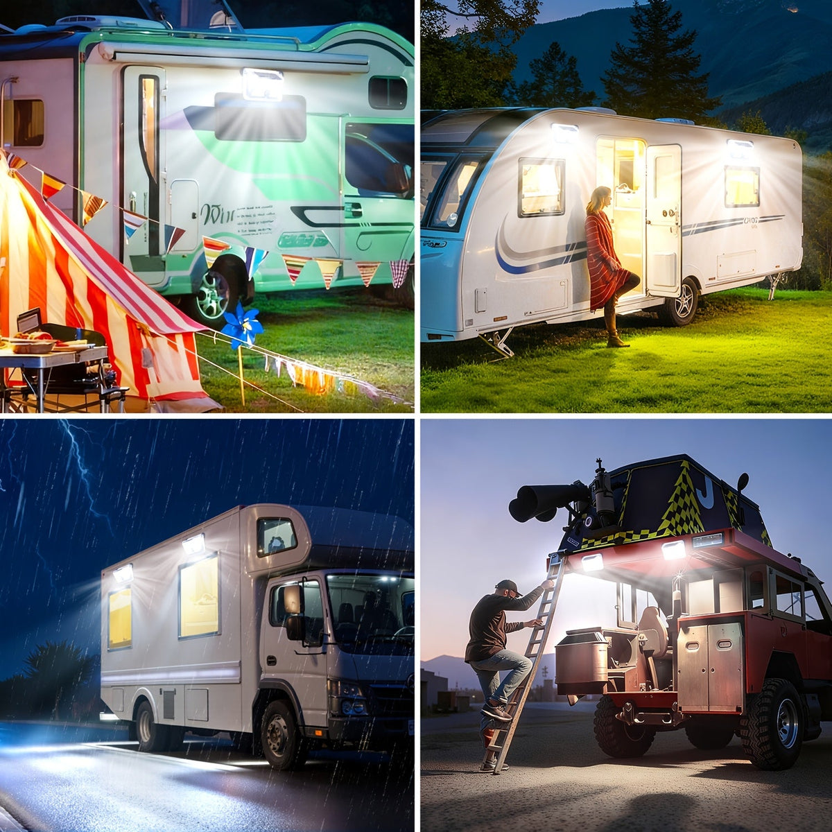 Magnetic RV Solar Motion Light 800LM – 90 LED, 270° Sensor, 3 Modes, IP65 Waterproof, for RV Awning, Camper — image 5