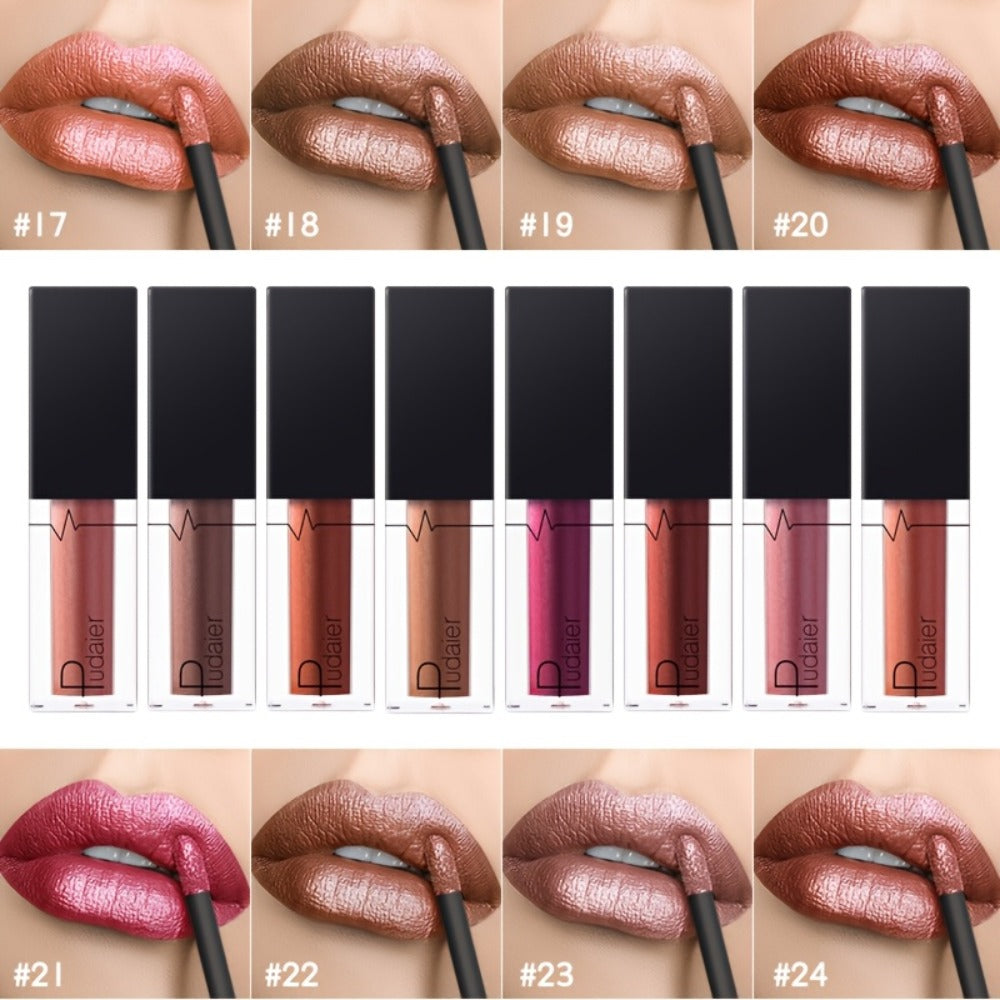 Metallic Shimmer Lip Gloss with Wand Applicator and Eleven Numbered Shade Options from 13 to 24 — image 21