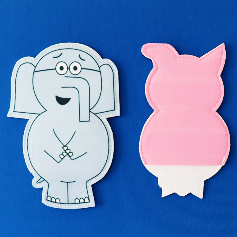 Elephant and Piggie Hand Puppets Plush Stuffed Animal Props for Storytelling, Classroom Teaching & Role Play — image 12