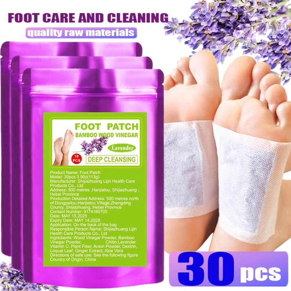 Detox Foot Patches with Bamboo Vinegar Ginger & Lavender – Natural Plant Formula Deep Cleansing Overnight Foot Pads — image 4