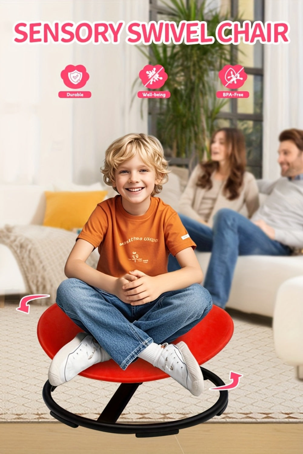 Kids Sit & Spin Sensory Chair, Sturdy Motor Skills Trainer for Sensory Play, Indoor & Outdoor Use — image 12