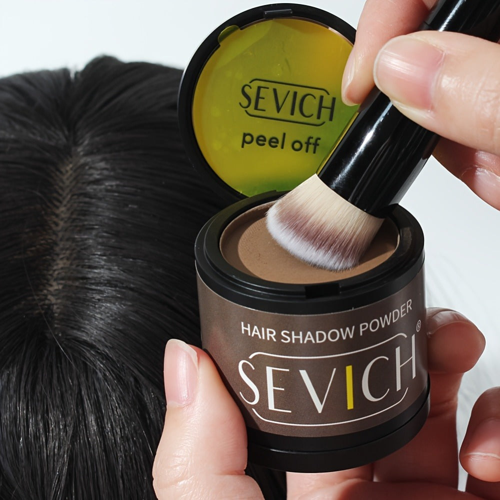 Hair Root & Hairline Concealer Powder Kit with Brush, Instant Coverage for Thinning Hair, Receding Hairline & Bald Spots — im
