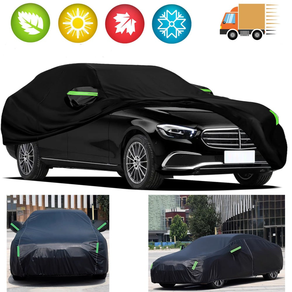 All Weather Car Cover for Sedan & Coupe 185"x69"x59" – Outdoor UV, Rain, Snow & Hail Protection for Toyota Camry, Honda Accor