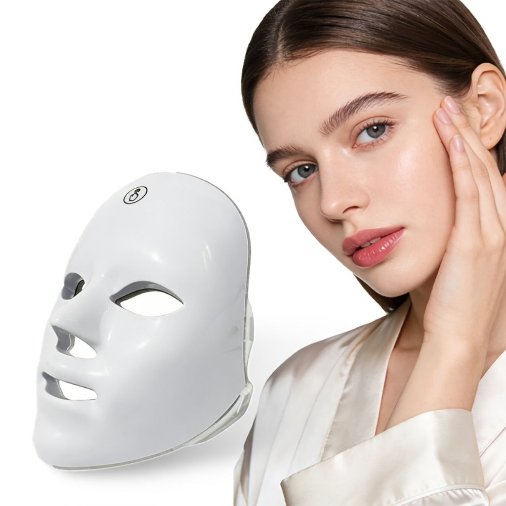 LED Facial Beauty Device 7-Color Light Therapy Portable At-Home Skincare Tool for Bath Time, Home Spa and Personal Care — ima