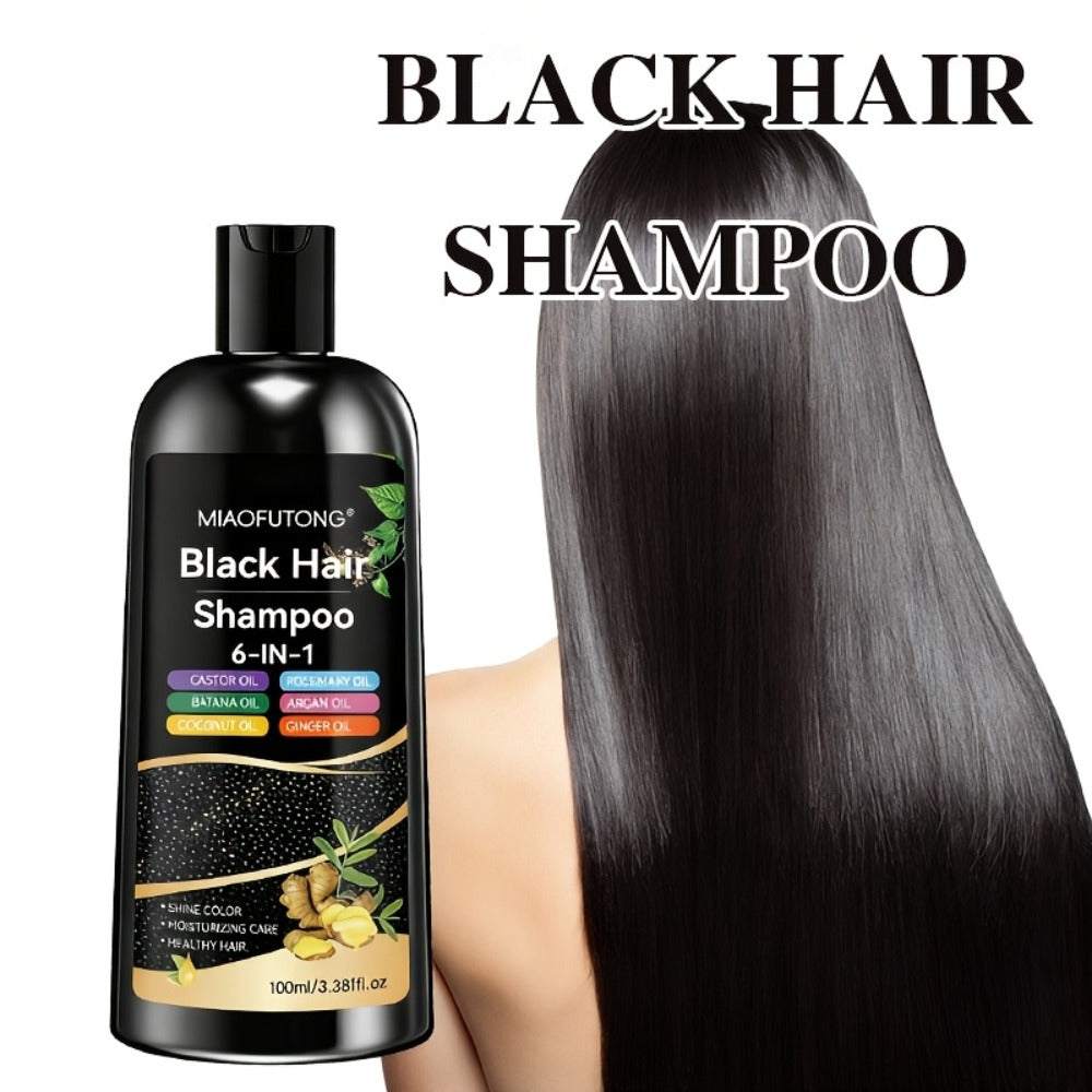 Hair Color Shampoo, MIAOFUTONG 6-in-1 100ml Black Color Bottle with a Single-Bottle Option — image 10